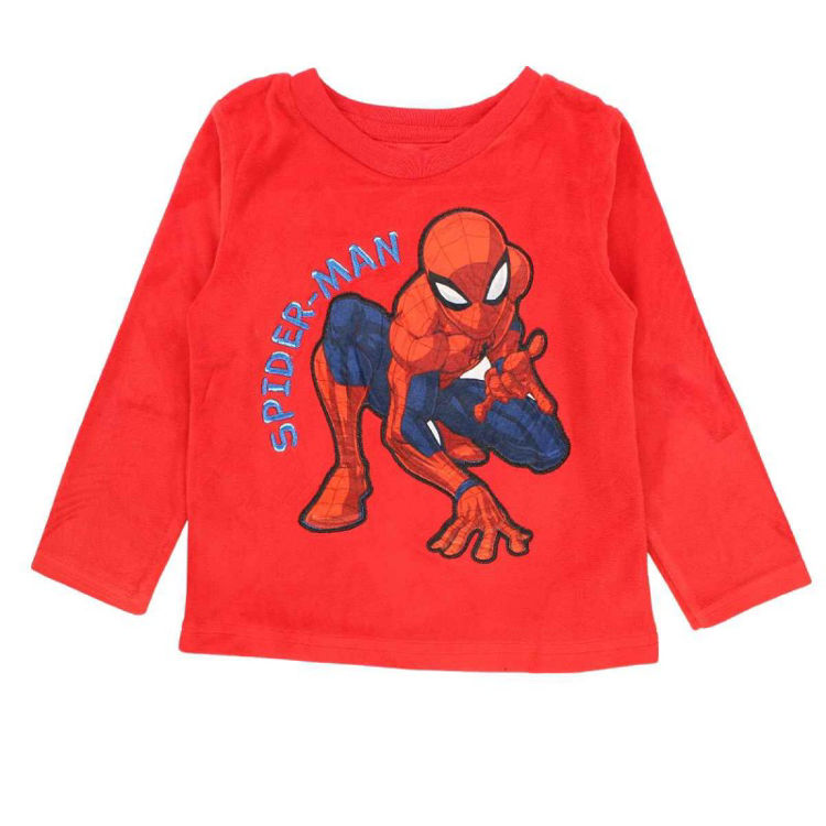 Picture of SPS1553 BOYS SPIDERMAN TWO PIECE VELVET THERMAL FLEECY PYJ